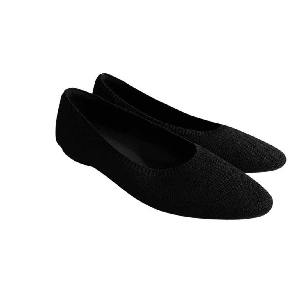 VIVAIA Aria 5 Black Pointed Toe Knit Ballet Flats Size 41 / US 9.5
